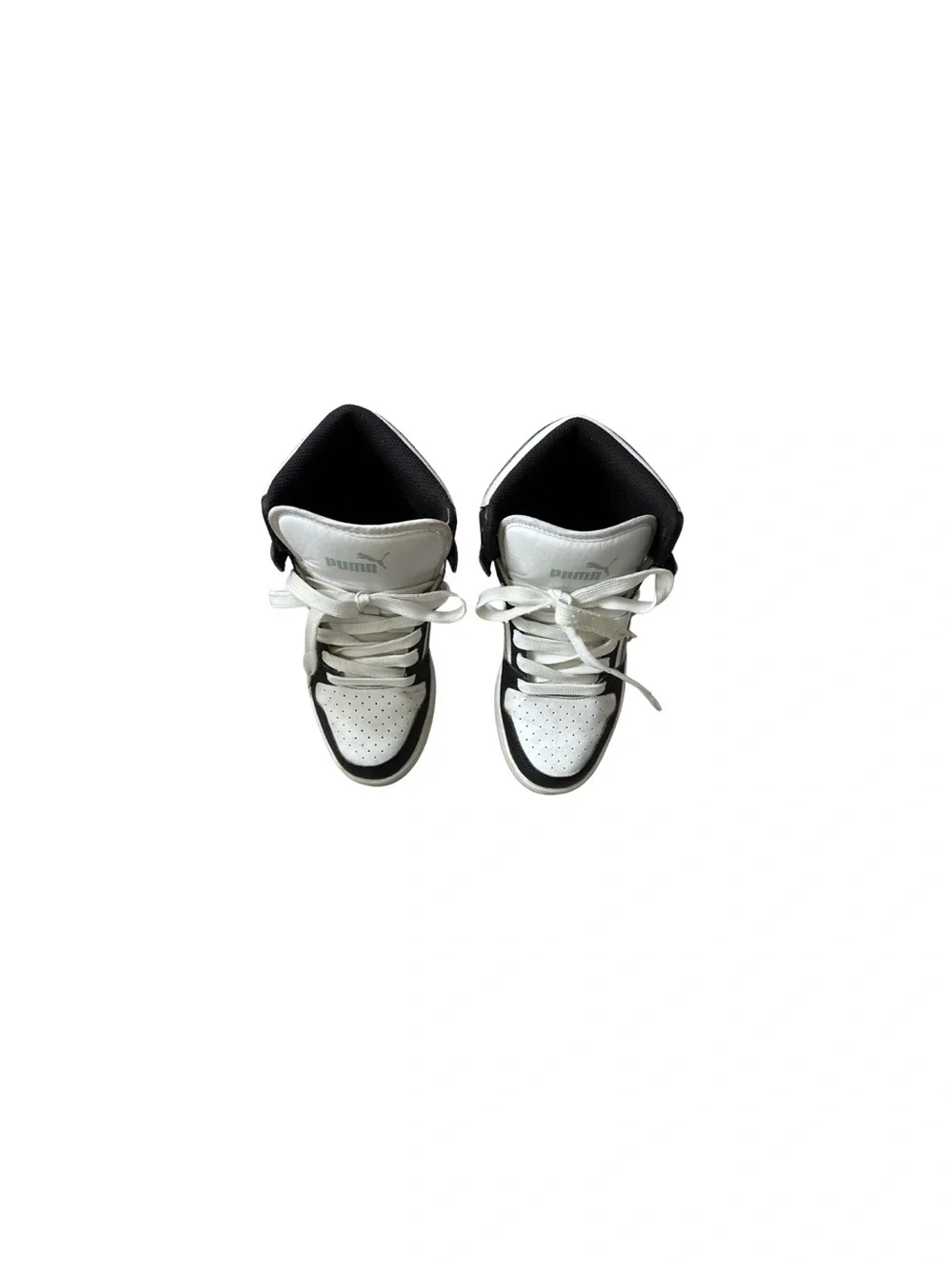 Puma Black and White High-Top Big Kids Unisex Sneaker Size 5.5C
